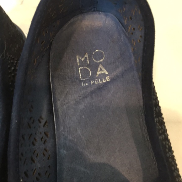 Moda In Pelle Blue Embellished walking Shoes - Picture 9 of 9